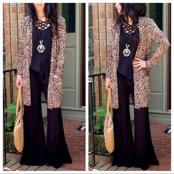 Gorgeous Leopard print open cardigan with pockets - Picture 11 of 13